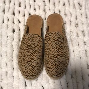 Leopard espadrille sandals